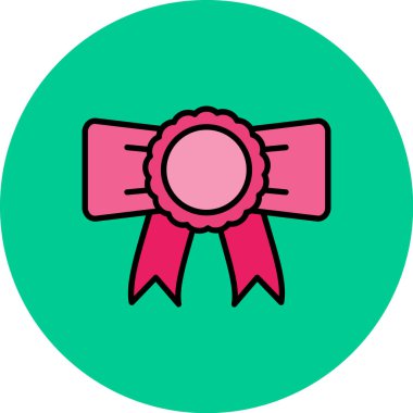 Rozet simgesi, vektör illüstrasyonu