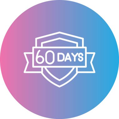 60 yıl rozet ve vektör illüstrasyonuna git