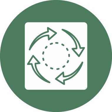 Oklar çember simgesini doldurulmuş dış hat biçiminde tazele