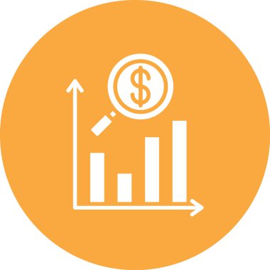 iş büyüme grafiği simgesi ana hat biçiminde