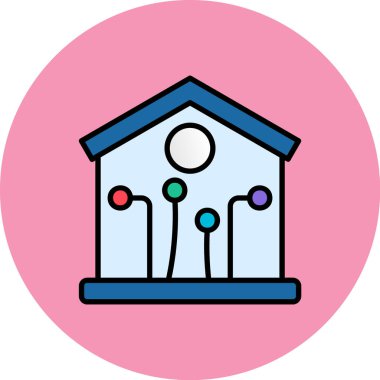 Modern yapı simgesinin vektör illüstrasyonu