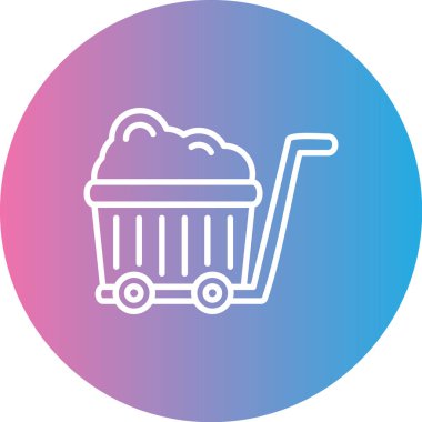 Sepet ikonlu araba, vektör illüstrasyonu