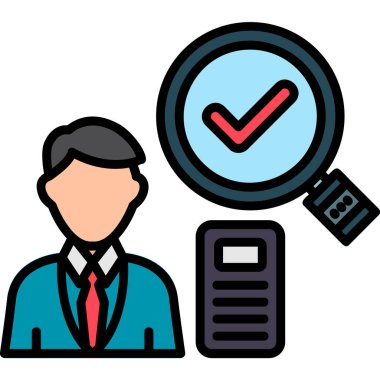 Yönetici çalışan simgesi, vektör illüstrasyonu