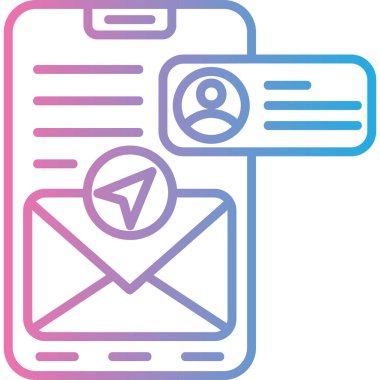 E- posta modern simgesinin vektör illüstrasyonu