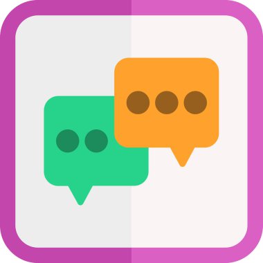 Konuş. Web simgesi basit illüstrasyon