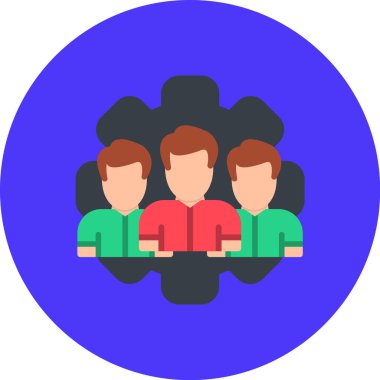 arkadaş grubu insanları düz stil simgesi