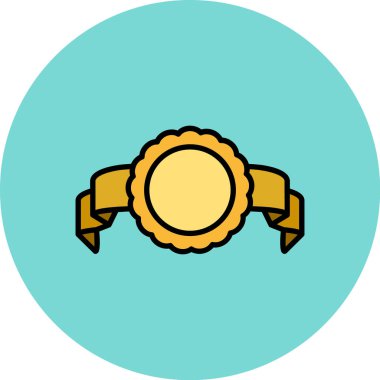 Madalya. Web simgesi basit illüstrasyon