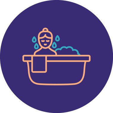 Küvet. Web simgesi basit illüstrasyon