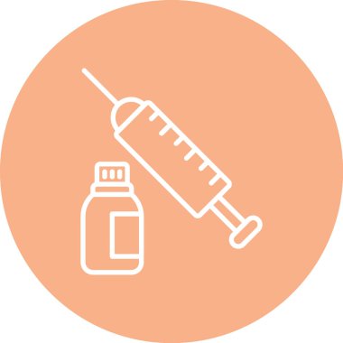 Şırınga simgesinin vektör illüstrasyonu