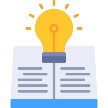 Fikir düz simgesi, vektör illüstrasyonu, fikir yaratıcılığı