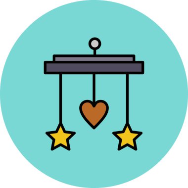 Kalp. Web simgesi basit illüstrasyon