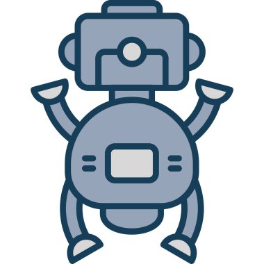 robot ikon vektör illüstrasyonu