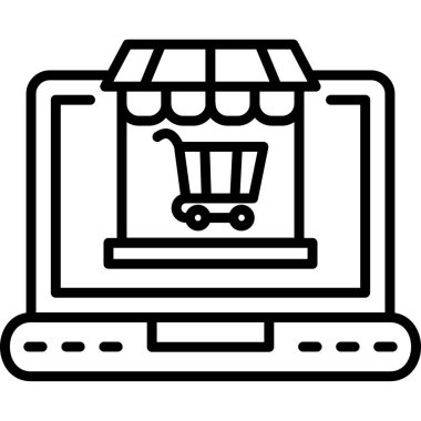 Çevrimiçi alışveriş simgesi, özet biçimi