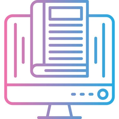 Bilgisayar. Web simgesi basit illüstrasyon