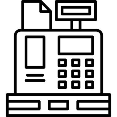 atm ATM makinesi simgesi ana hat biçiminde