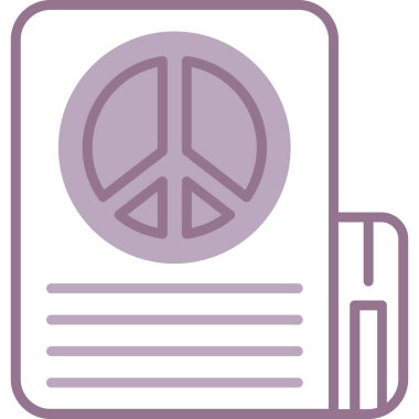 Barış. Web simgesi basit illüstrasyon