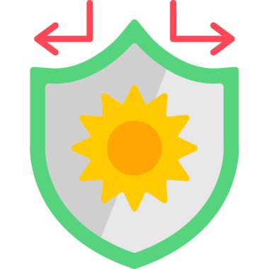 Kalkan simgesi. Web için basit kalkan vektör simgeleri çizimi