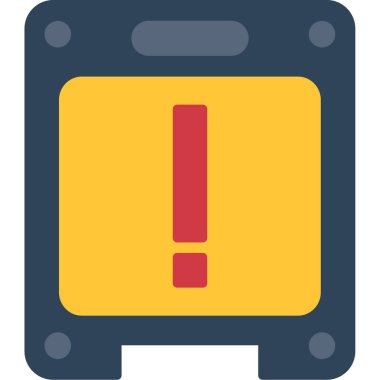 Alarm uyarı simgesi düz biçimli