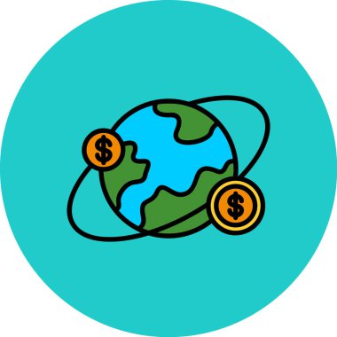 Küresel iş vektör simgesi