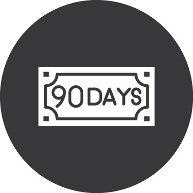 Haftanın günleri simgesi, vektör illüstrasyonu