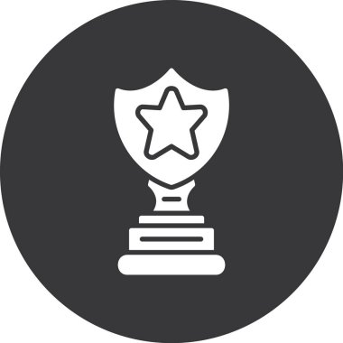 ödül kupasının ikon vektör tasarımı