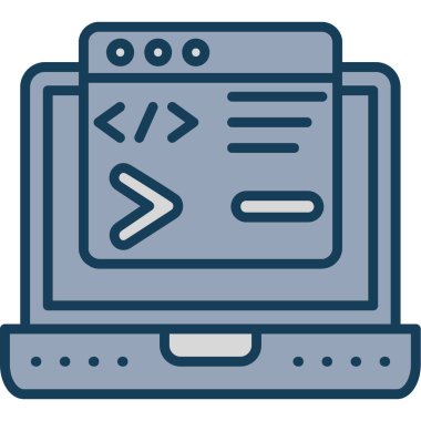 Web geliştirme renkli vektör simgesi