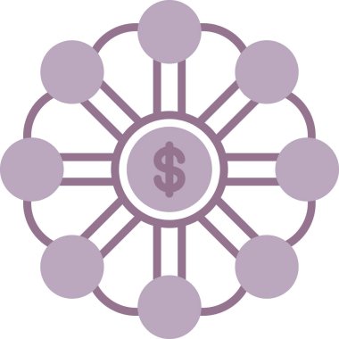 Bir dolar simgesinin vektör illüstrasyonu