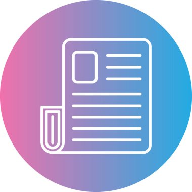 Belge simgesinin vektör illüstrasyonu