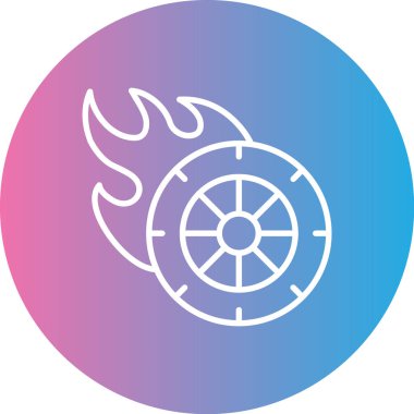 Bir ateş simgesinin vektör illüstrasyonu