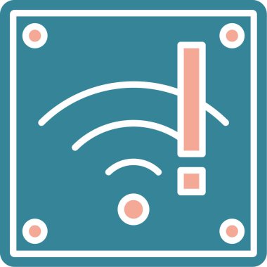 Bir sinyal simgesinin vektör illüstrasyonu