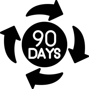 Bitime 90 gün kala vektör çizimi.