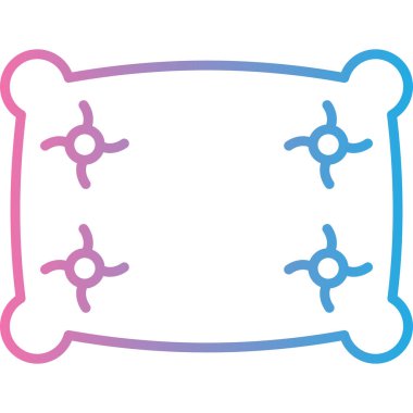 yastık. Web simgesi basit illüstrasyon