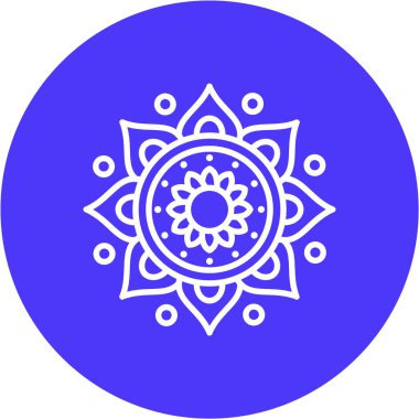 Bir çiçek simgesinin vektör illüstrasyonu