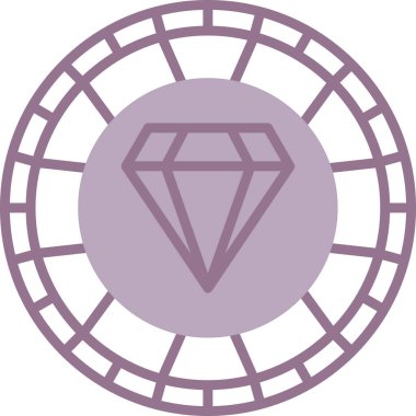 Elmas simgesi vektör illüstrasyonu