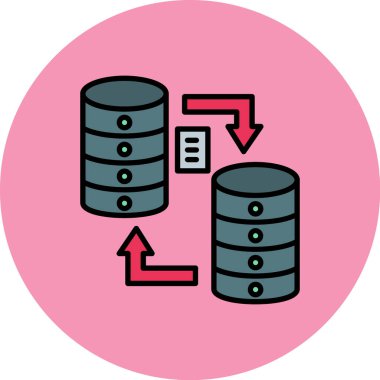 veritabanı. Web simgesi basit illüstrasyon