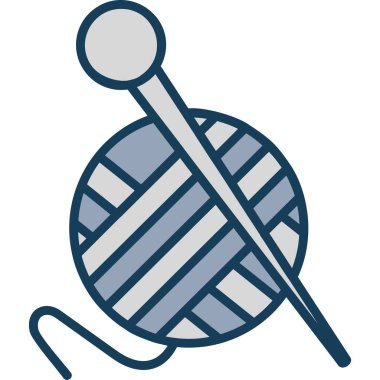 Doldurulmuş ana hatlı golf ikonu