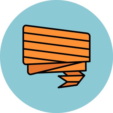 Kırmızı ve mavi renkli bir konuşma baloncuğunun vektör çizimi