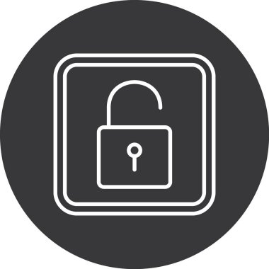 Kilit simgesinin vektör illüstrasyonu