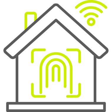 Eve. Web simgesi basit illüstrasyon