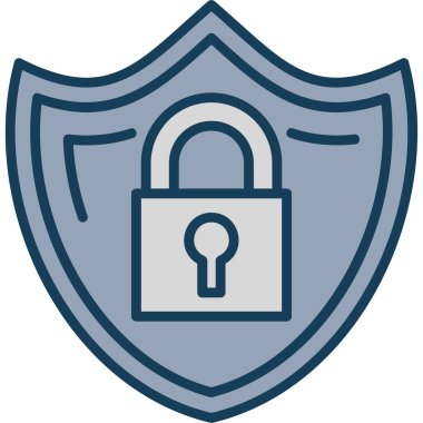 Kalkan. Web simgesi basit illüstrasyon