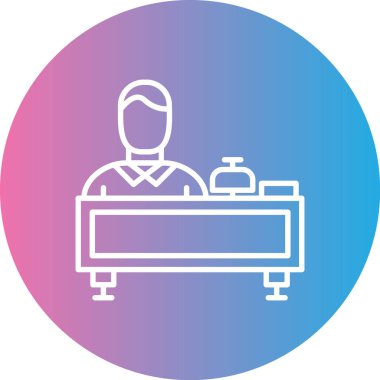 doktor vektör çizim çizgisi simgesi