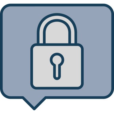 Güvenlik simgesini ana hatlar biçiminde kilitle