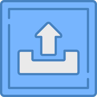 Yükle. Web simgesi basit illüstrasyon