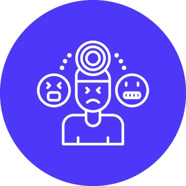 hüzünlü simge, vektör illüstrasyonu