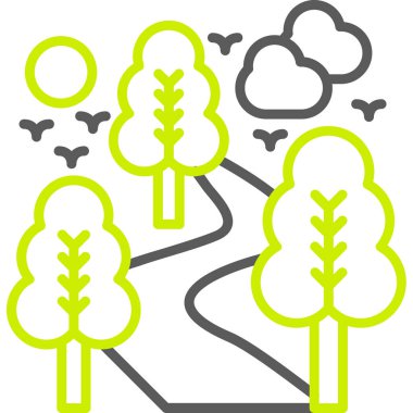 ağaç simgesi vektör illüstrasyonu