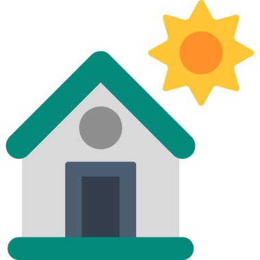 Güneş. Web simgesi vektör illüstrasyonu