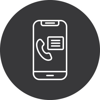 Telefon simgesi vektör illüstrasyonu