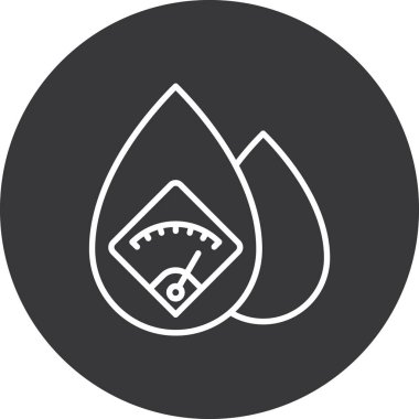 Bir damla suyun vektör illüstrasyonu