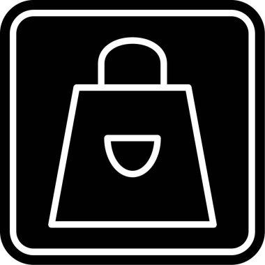 Çanta. Web simgesi basit illüstrasyon