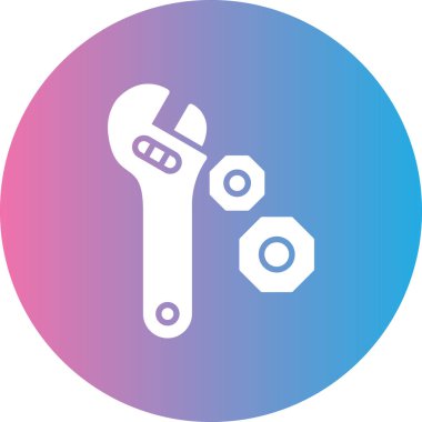 İngiliz anahtarı. Web simgesi basit illüstrasyon